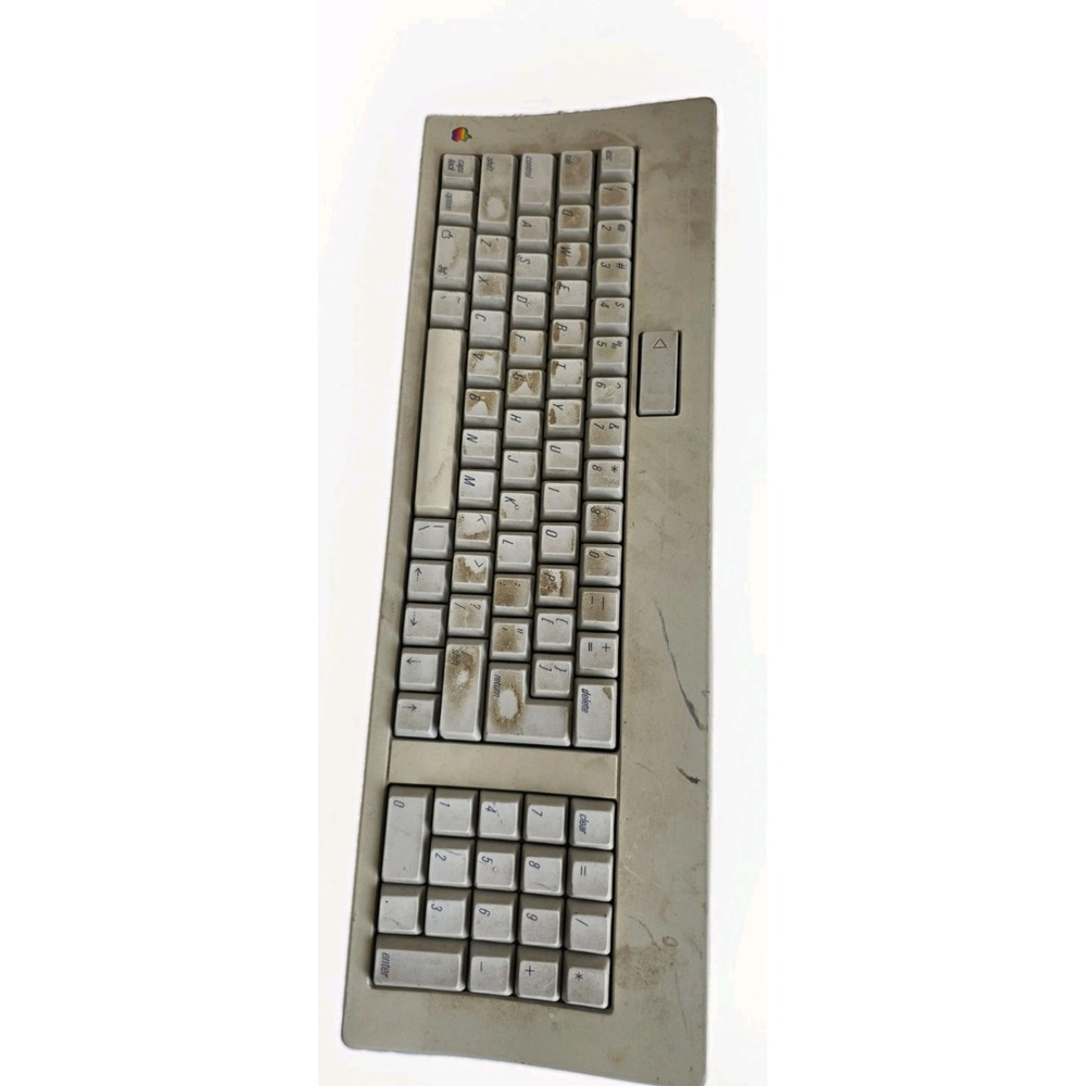 Apple Keyboard for Macintosh ADB Desktop Bus Mac Vintage M0116 825-1438-A Untest